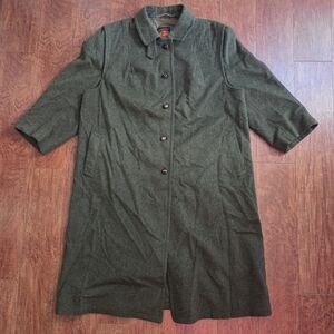 Salko Alpaca Wool Vintage Women's Coat XL Hunter Green